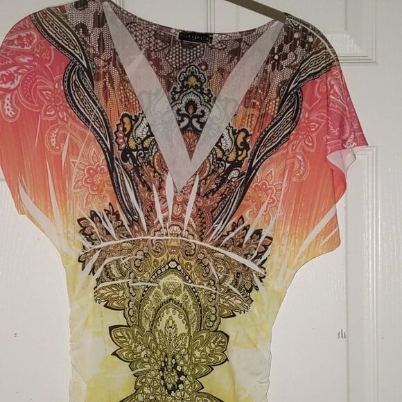 Body Central boutique fitted print dress size L - Picture 3 of 8